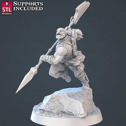 Dragon Hunter - Tabletop  miniature - Fantasy - 32mm - D&D  Resin Miniature