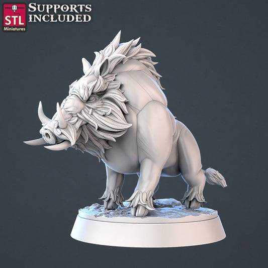 Wild Boars - Tabletop  miniature - Fantasy - 32mm - D&D  Resin Miniature