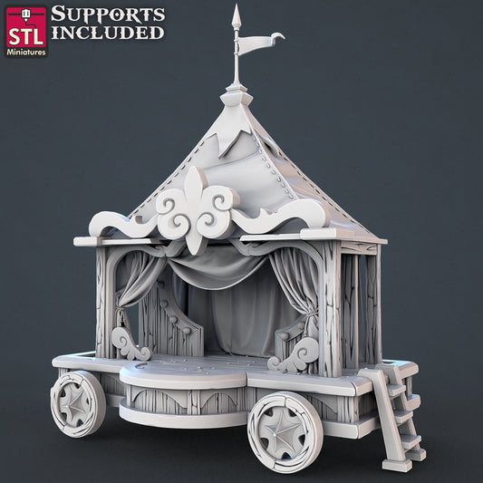 Carnival Stage  - Tabletop  miniature - Fantasy - 32mm - D&D  Resin Miniature