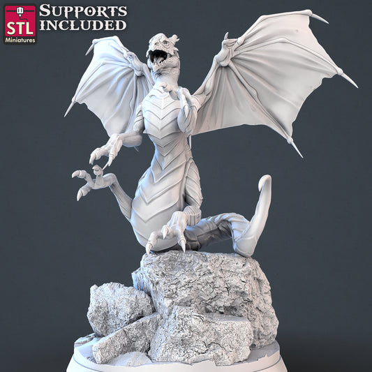 Small Dragon   - Tabletop  miniature - Fantasy - 32mm - D&D  Resin Miniature