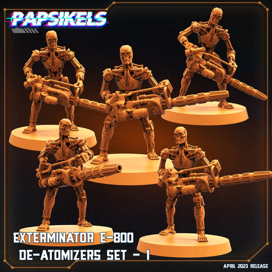 Exterminators e-800 De-atomizers  -  Resin Miniature - Tabletop  miniature - Fantasy Miniature - 32mm - D&D -  Sci-fi Miniature - Papsikel