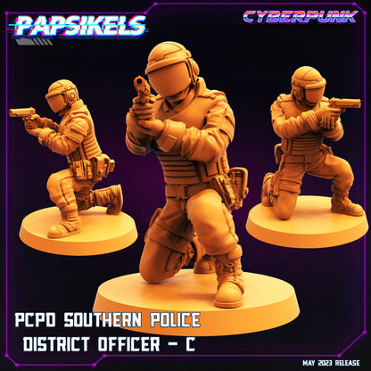 PCPD Police Officer - Resin Miniature - Tabletop miniature - Fantasy Miniature - 32mm - D&D - Sci-fi Miniature - Papsikel