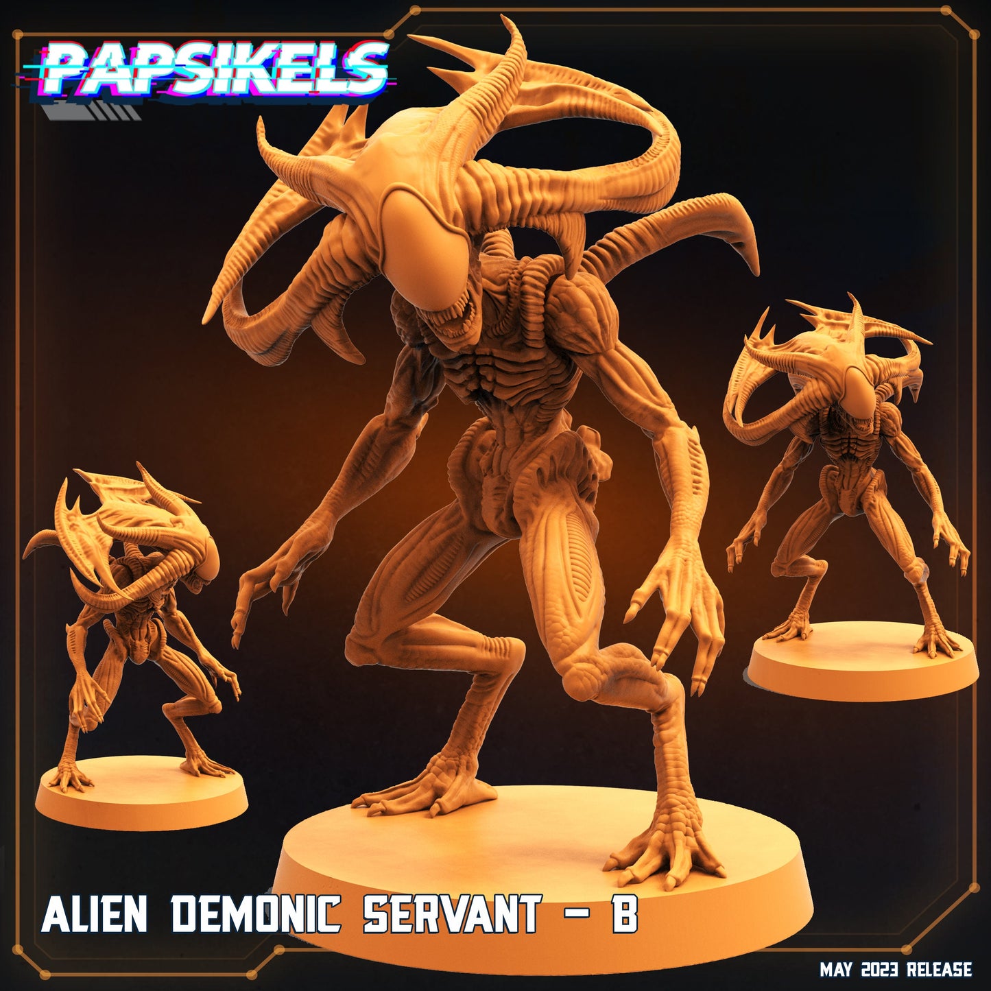 Alien Servant - Resin Miniature - Tabletop miniature - Fantasy Miniature - 32mm - D&D - Sci-fi Miniature - Papsikel