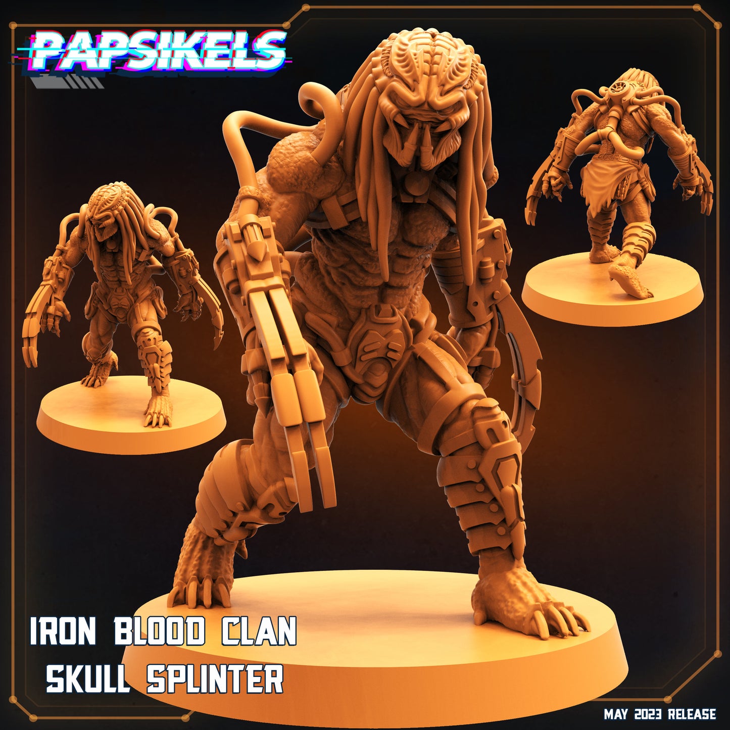 Skull Splinter  -  Resin Miniature - Tabletop  miniature - Fantasy Miniature - 32mm - D&D -  Sci-fi Miniature - Papsikel- Papsikel