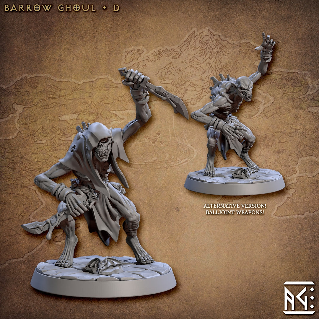 Barrow Ghoul - Tabletop  miniature - Fantasy - 32mm - D&D  Resin Miniature - Artisan Guild