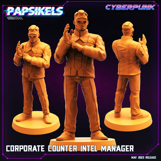 Corporate manager -  Resin Miniature - Tabletop  miniature - Fantasy Miniature - 32mm - D&D -  Sci-fi Miniature - Papsikel