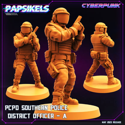 PCPD Police Officer -  Resin Miniature - Tabletop  miniature - Fantasy Miniature - 32mm - D&D -  Sci-fi Miniature - Papsikel