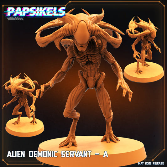 Alien Servant -  Resin Miniature - Tabletop  miniature - Fantasy Miniature - 32mm - D&D -  Sci-fi Miniature - Papsikel