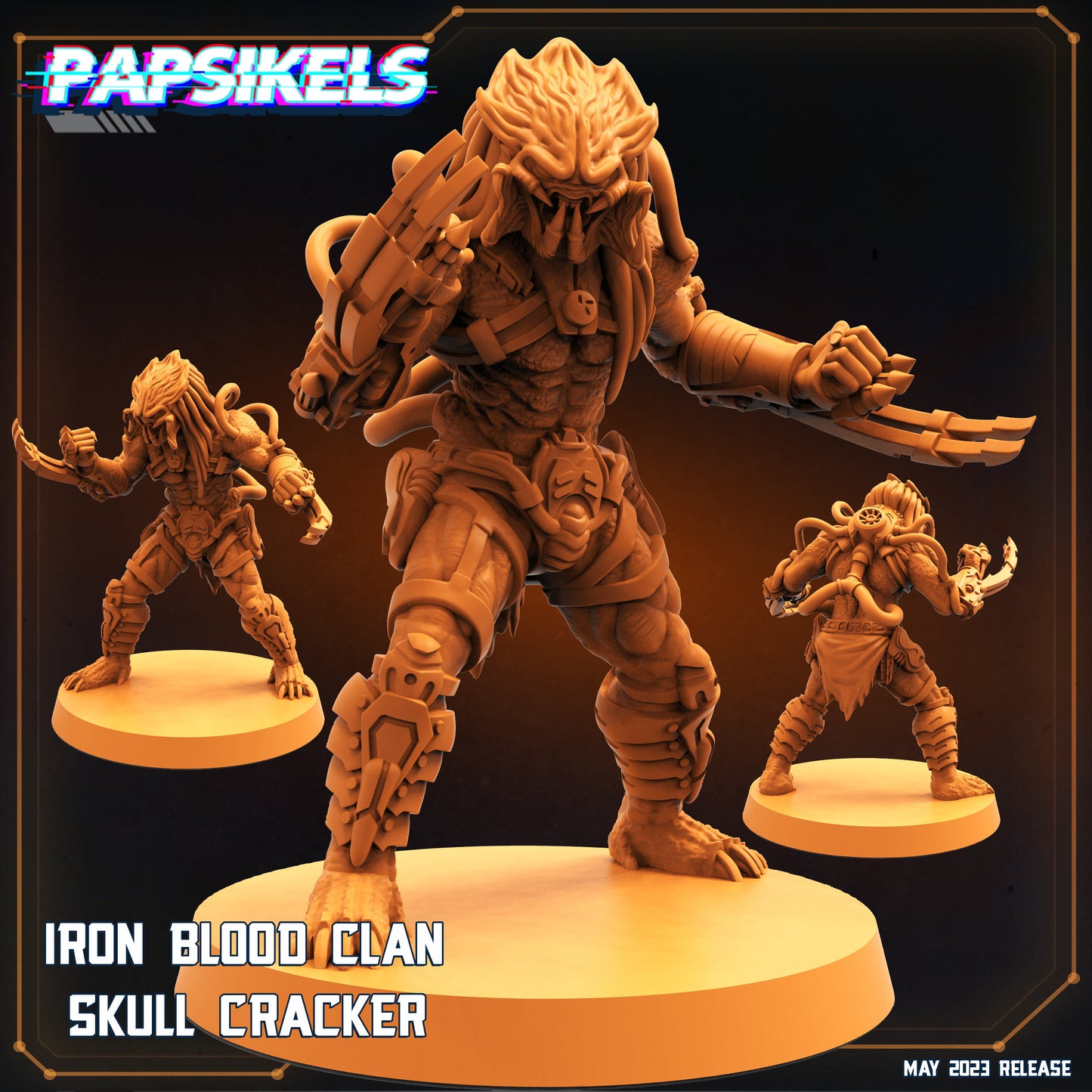 Skull Cracker  -  Resin Miniature - Tabletop  miniature - Fantasy Miniature - 32mm - D&D -  Sci-fi Miniature - Papsikel- Papsikel