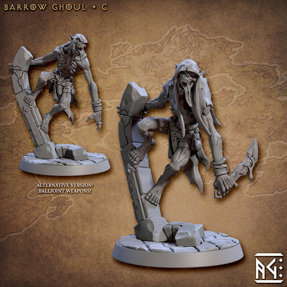 Barrow Ghoul - Tabletop  miniature - Fantasy - 32mm - D&D  Resin Miniature - Artisan Guild