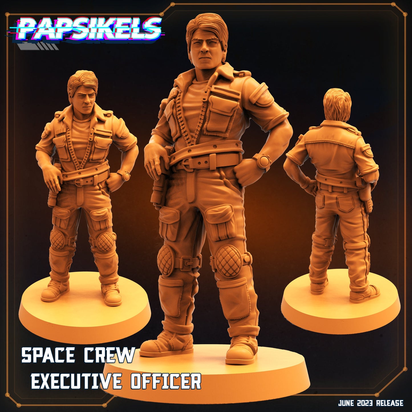 EXECUTIVE OFFICER -  Resin Miniature - Tabletop  miniature - Fantasy Miniature - 32mm - D&D -  Sci-fi Miniature - Papsikel