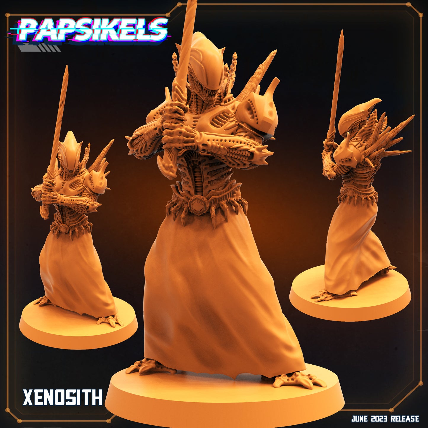 Xenosith -  Resin Miniature - Tabletop  miniature - Fantasy Miniature - 32mm - D&D -  Sci-fi Miniature - Papsikel