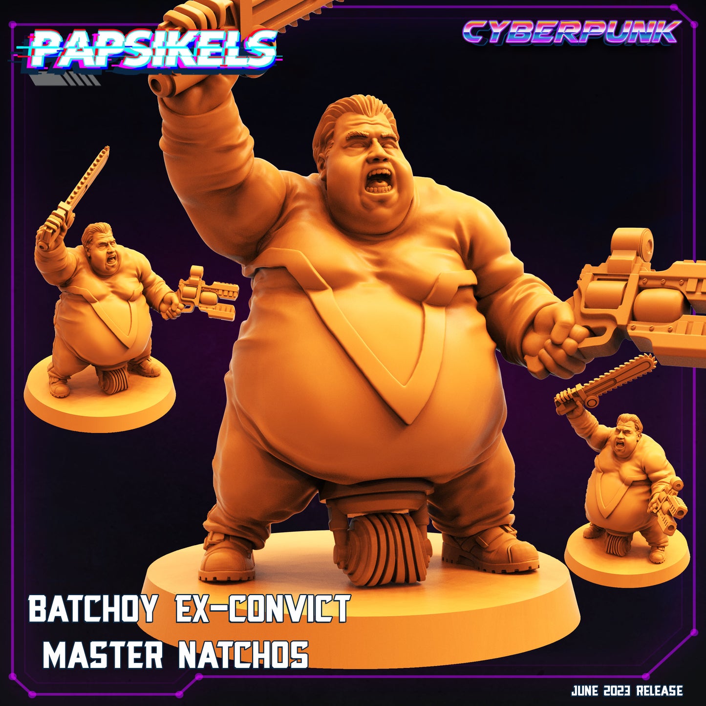 Master Natchos -  Resin Miniature - Tabletop  miniature - Fantasy Miniature - 32mm - D&D -  Sci-fi Miniature - Papsikel