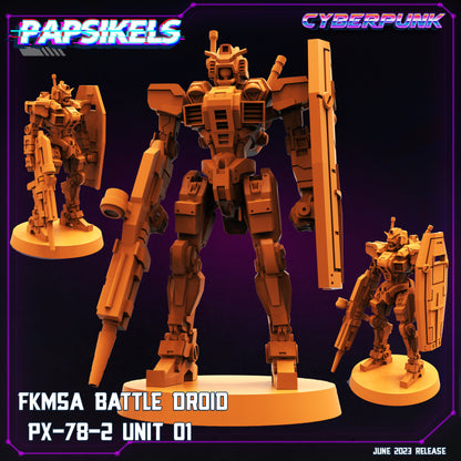 Fkmsa PX-78-2 -  Resin Miniature - Tabletop  miniature - Fantasy Miniature - 32mm - D&D -  Sci-fi Miniature - Papsikel