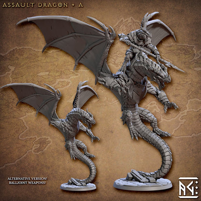 Assault Dragons - 3D Printed Miniature - D&D - Artisan Guild