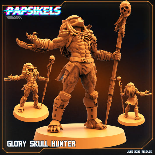 Glory Skull Hunter - Resin Miniature - Tabletop miniature - Fantasy Miniature - 32mm - D&D - Sci-fi Miniature - Papsikel