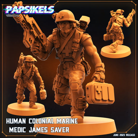 James Saver -  Resin Miniature - Tabletop  miniature - Fantasy Miniature - 32mm - D&D -  Sci-fi Miniature - Papsikel