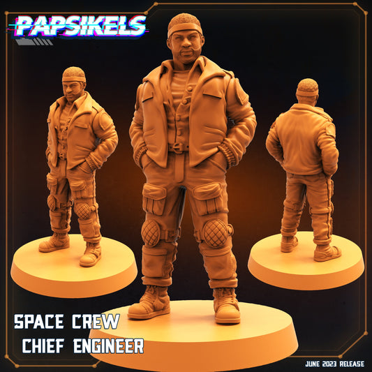 Chief Engineer -  Resin Miniature - Tabletop  miniature - Fantasy Miniature - 32mm - D&D -  Sci-fi Miniature - Papsikel