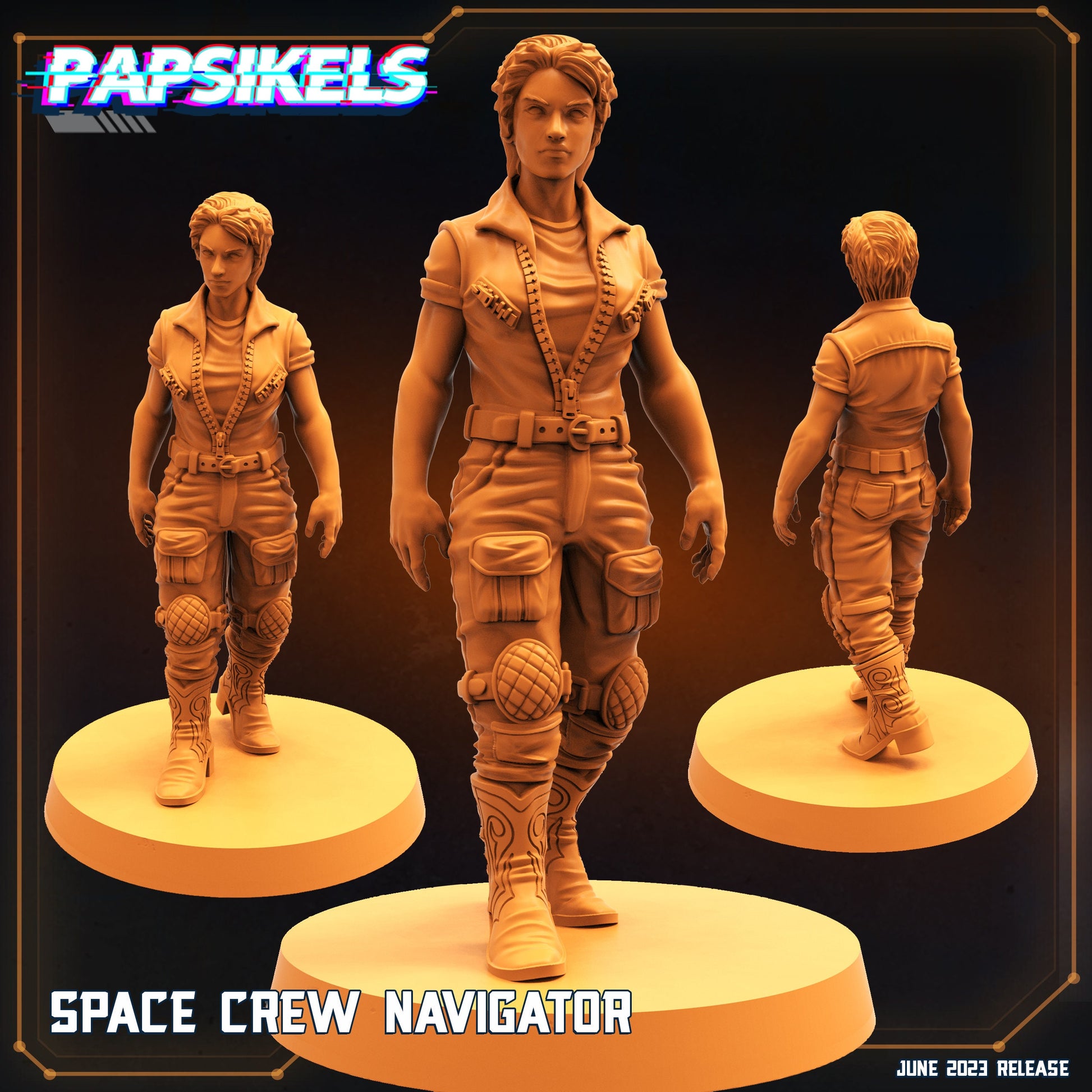 Crew Navigator - Resin Miniature - Tabletop miniature - Fantasy Miniature - 32mm - D&D - Sci-fi Miniature - Papsikel- Papsikel