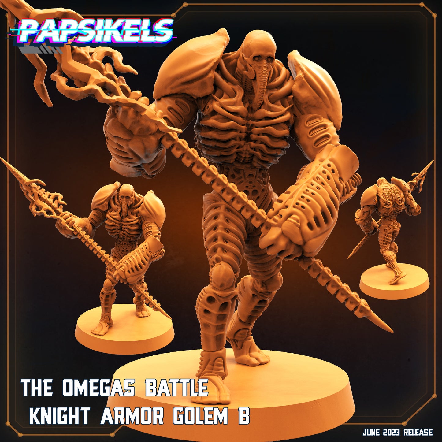 Knight Armor Golem B -  Resin Miniature - Tabletop  miniature - Fantasy Miniature - 32mm - D&D -  Sci-fi Miniature - Papsikel