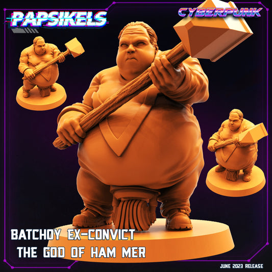 The God of Ham Mer - Resin Miniature - Tabletop miniature - Fantasy Miniature - 32mm - D&D - Sci-fi Miniature - Papsikel