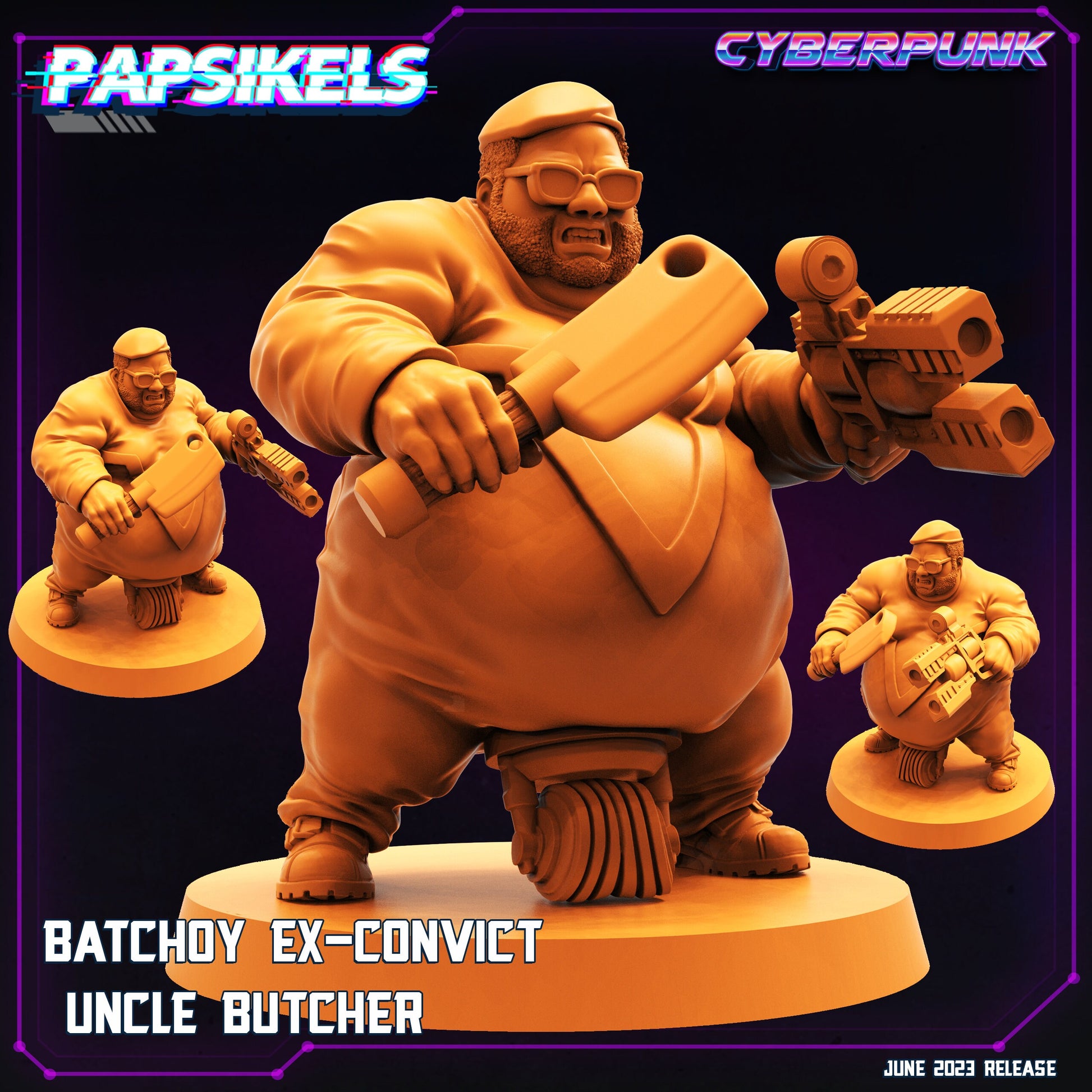 Uncle Butcher - Resin Miniature - Tabletop miniature - Fantasy Miniature - 32mm - D&D - Sci-fi Miniature - Papsikel