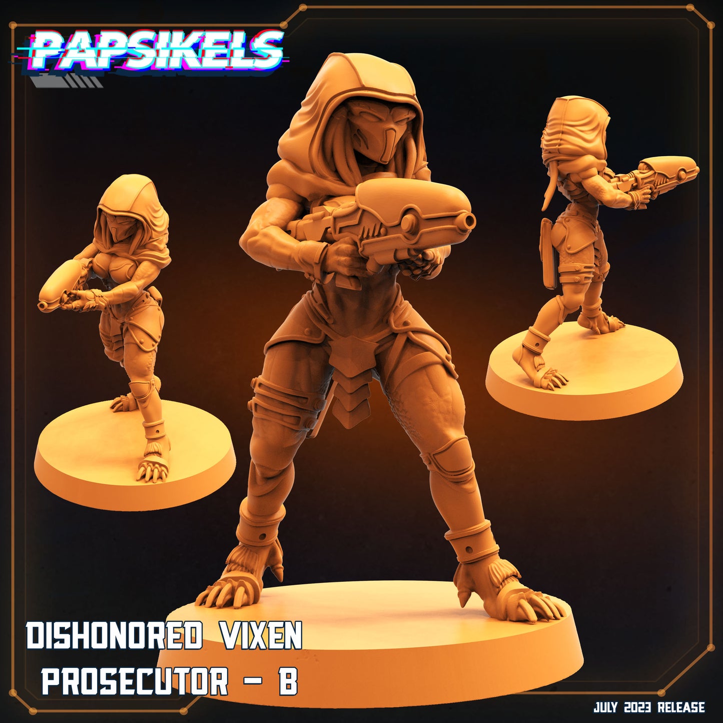 Vixen Prosecutors  -  Resin Miniature - Tabletop  miniature - Fantasy Miniature - 32mm - D&D -  Sci-fi Miniature - Papsikel