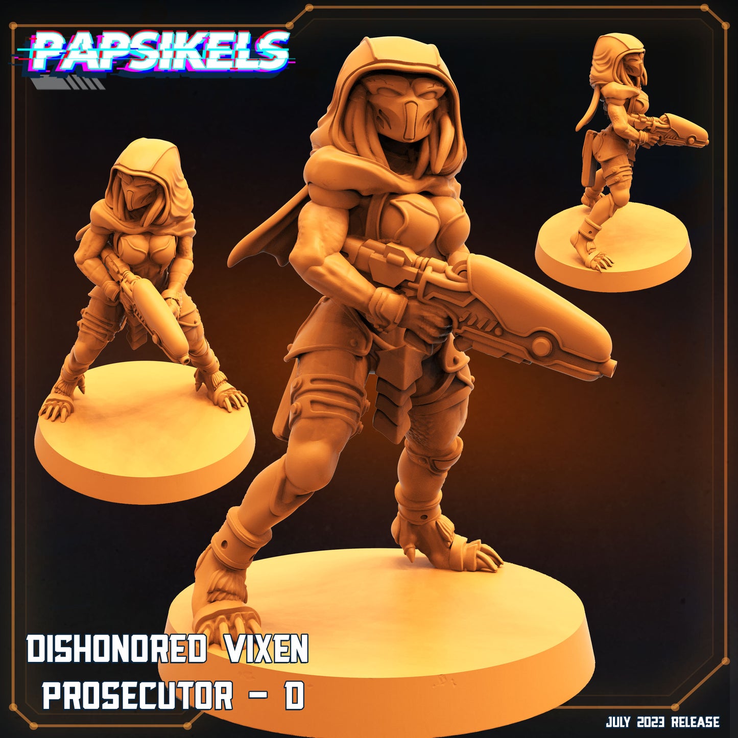 Vixen Prosecutors  -  Resin Miniature - Tabletop  miniature - Fantasy Miniature - 32mm - D&D -  Sci-fi Miniature - Papsikel