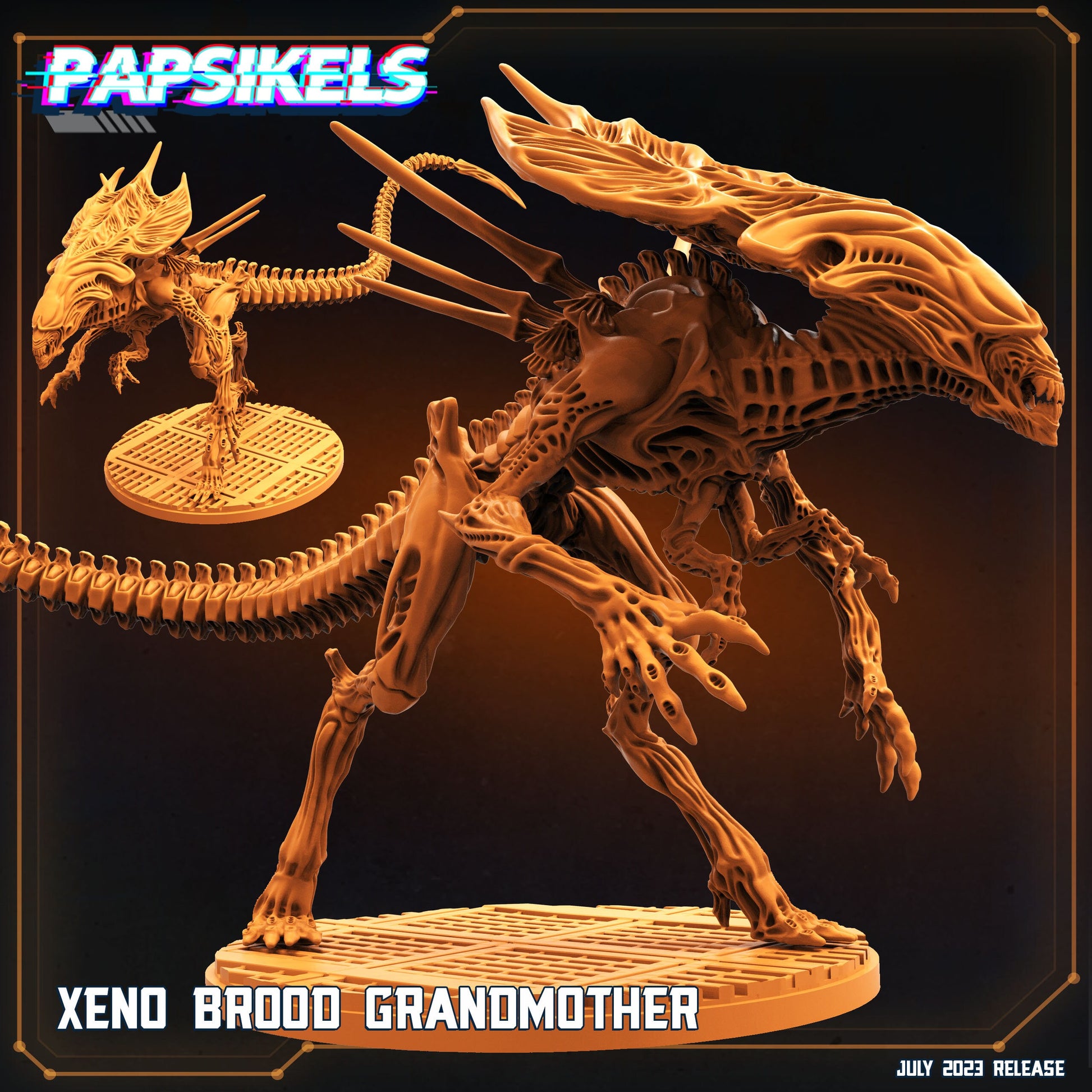 Xeno Brood Grandmother - Resin Miniature - Tabletop miniature - Fantasy Miniature - 32mm - D&D - Sci-fi Miniature - Papsikel