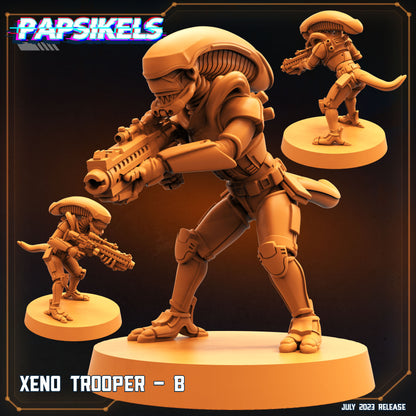 Xeno Troopers -  Resin Miniature - Tabletop  miniature - Fantasy Miniature - 32mm - D&D -  Sci-fi Miniature - Papsikel