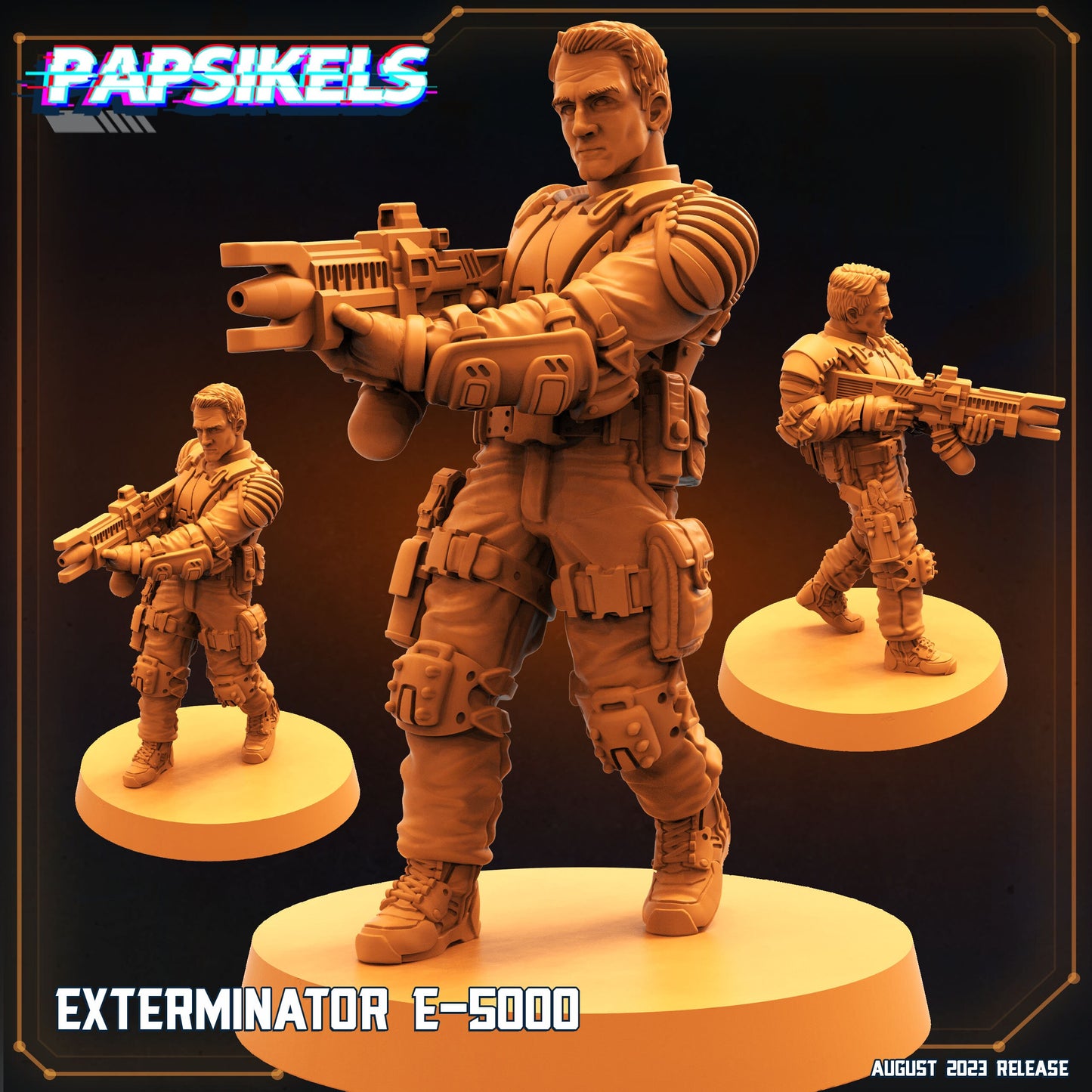 Exterminator e-5000 -  Resin Miniature - Tabletop  miniature - Fantasy Miniature - 32mm - D&D -  Sci-fi Miniature - Papsikel