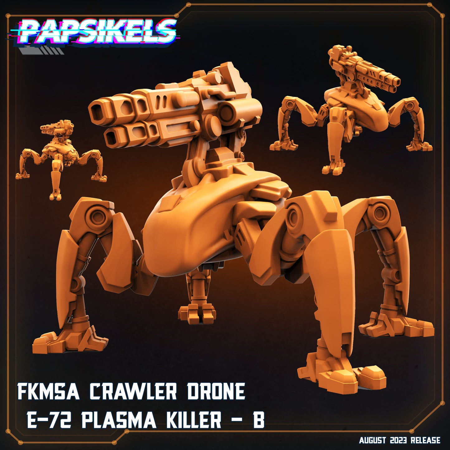 Fkmsa Crawler Drone -  Resin Miniature - Tabletop  miniature - Fantasy Miniature - 32mm - D&D -  Sci-fi Miniature - Papsikel