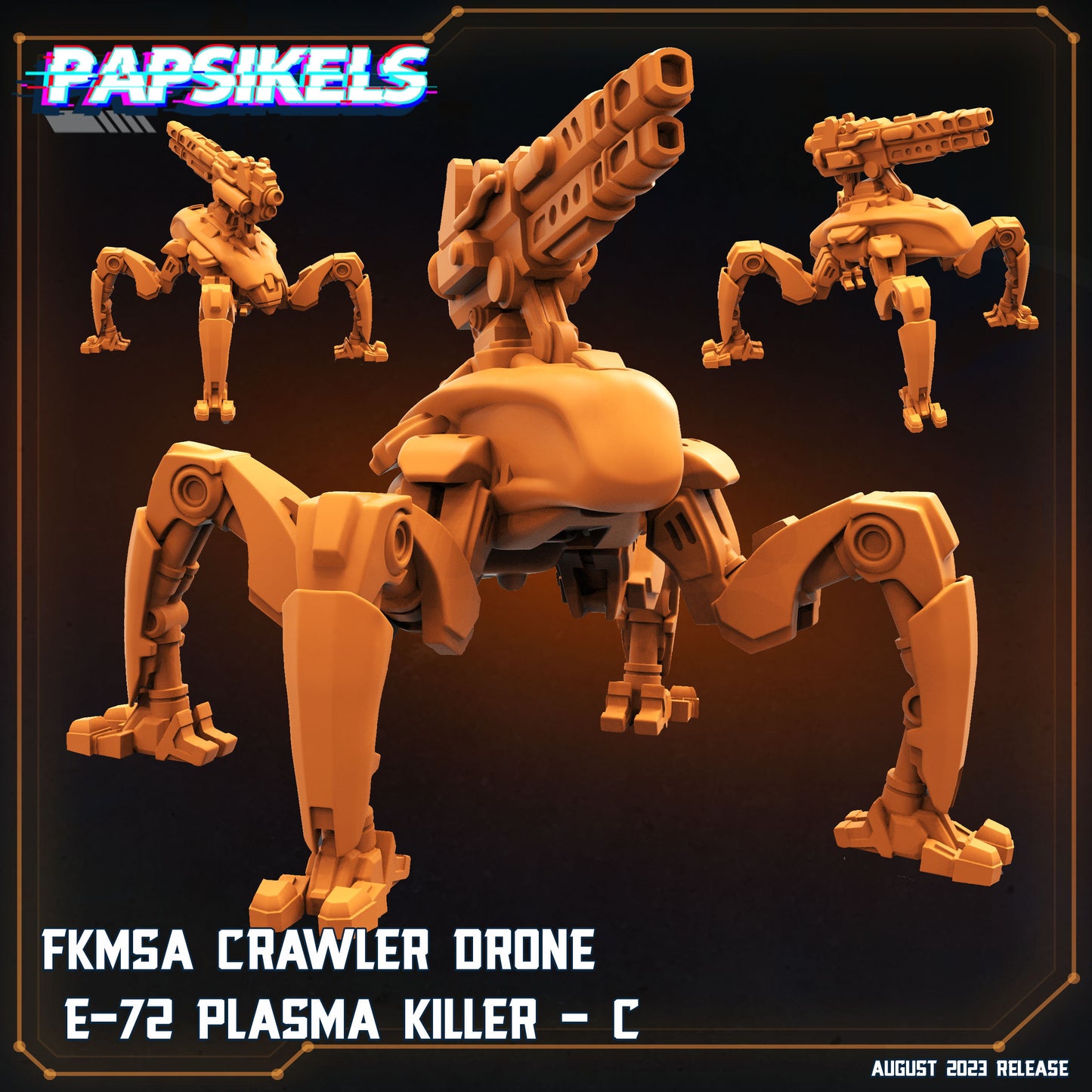 Fkmsa Crawler Drone -  Resin Miniature - Tabletop  miniature - Fantasy Miniature - 32mm - D&D -  Sci-fi Miniature - Papsikel