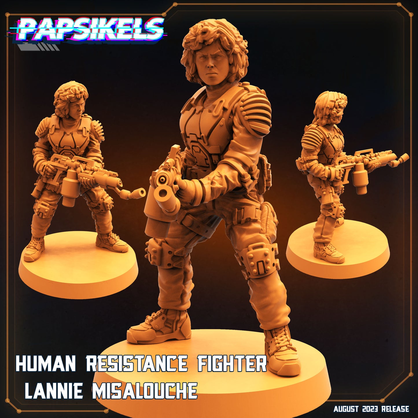 Lannie Misalouche -  Resin Miniature - Tabletop  miniature - Fantasy Miniature - 32mm - D&D -  Sci-fi Miniature - Papsikel