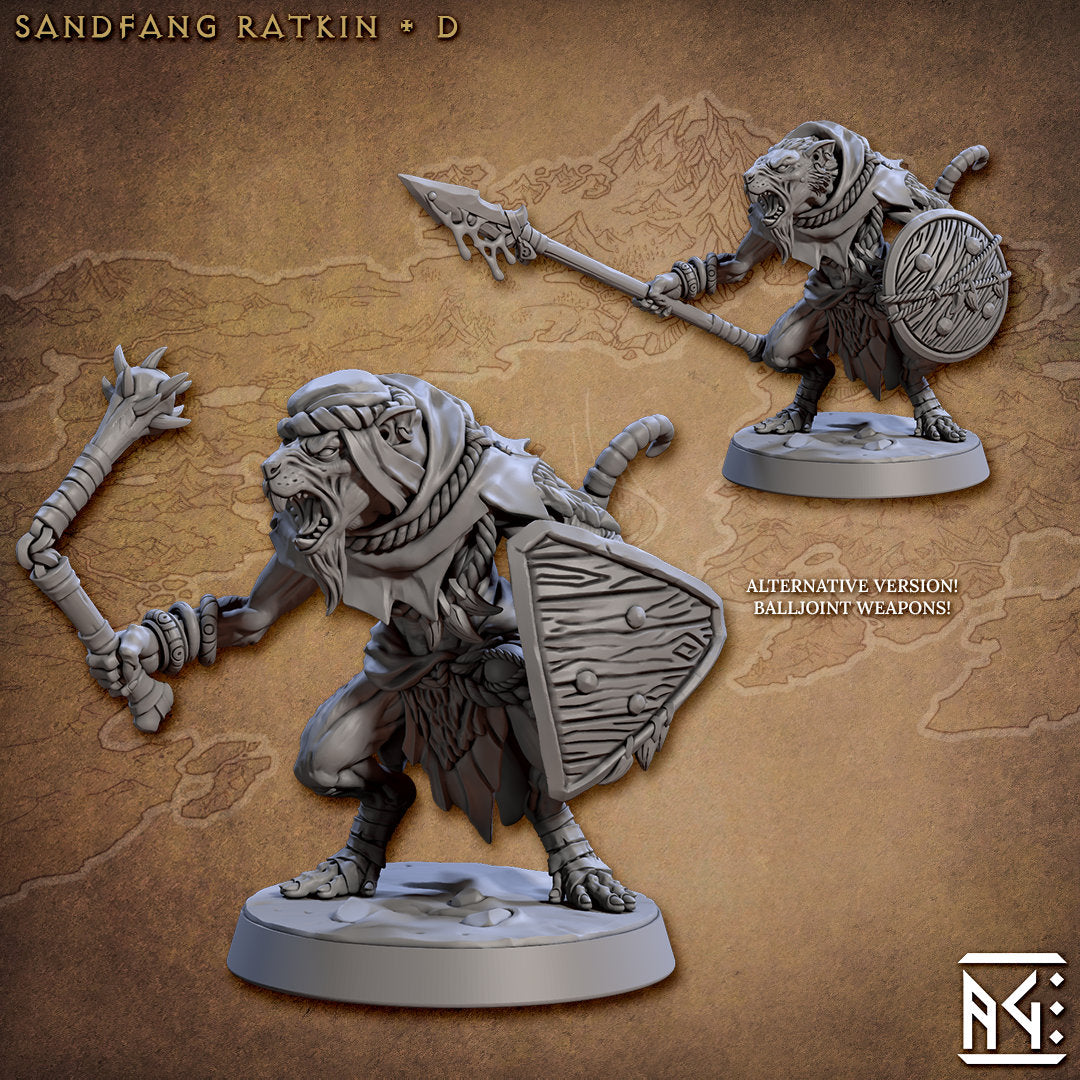 Ratkin Main Version - 3D Printed Miniature - Fantasy Miniature -Tabletop  Miniature - Tabletop Miniature - D&D - Artisan Guild