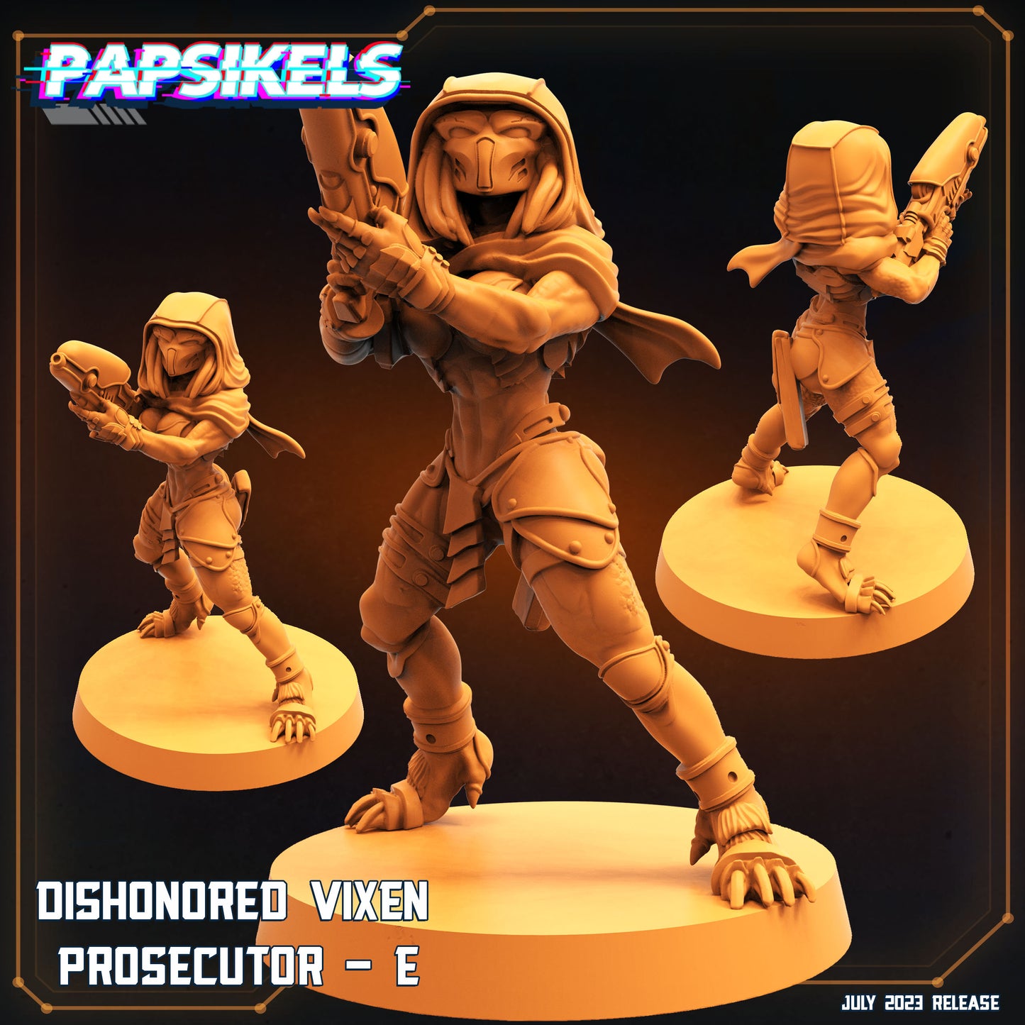 Vixen Prosecutors  -  Resin Miniature - Tabletop  miniature - Fantasy Miniature - 32mm - D&D -  Sci-fi Miniature - Papsikel