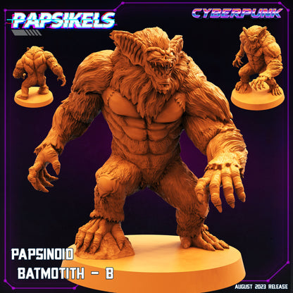 Papsinoid Batmotith -  Resin Miniature - Tabletop  miniature - Fantasy Miniature - 32mm - D&D -  Sci-fi Miniature - Papsikel