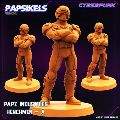 Papz Industries Henchmen -  Resin Miniature - Tabletop  miniature - Fantasy Miniature - 32mm - D&D -  Sci-fi Miniature - Papsikel