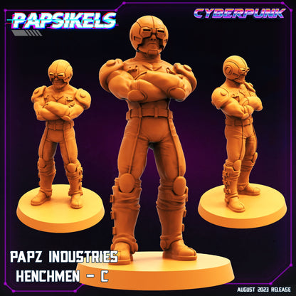 Papz Industries Henchmen -  Resin Miniature - Tabletop  miniature - Fantasy Miniature - 32mm - D&D -  Sci-fi Miniature - Papsikel