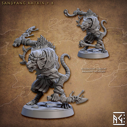 Ratkin Main Version - 3D Printed Miniature - Fantasy Miniature -Tabletop  Miniature - Tabletop Miniature - D&D - Artisan Guild