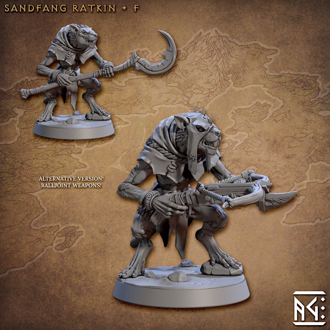 Ratkin Main Version - 3D Printed Miniature - Fantasy Miniature -Tabletop  Miniature - Tabletop Miniature - D&D - Artisan Guild