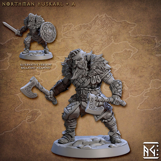 Huskarl - 3D Printed Miniature - Fantasy Miniature -Tabletop  Miniature - Tabletop Miniature - D&D - Artisan Guild DnD