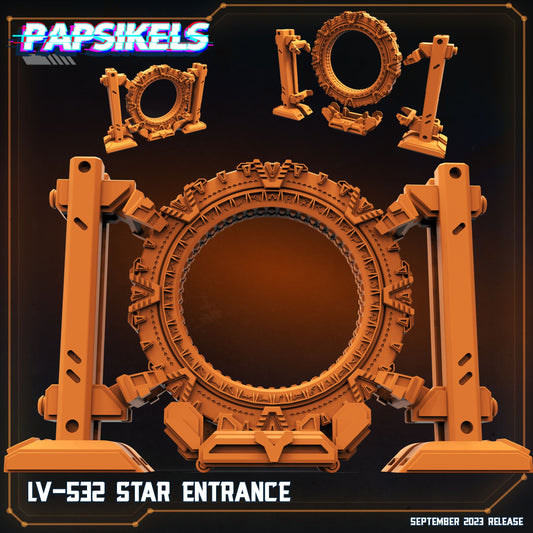 LV 532 Star Entrance   -  Resin Miniature - Tabletop  miniature - Fantasy Miniature - 32mm - D&D -  Sci-fi Miniature - Papsikel