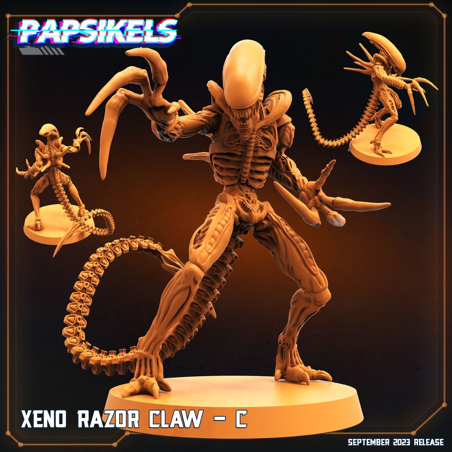 Xeno Razor - Resin Miniature - Tabletop miniature - Fantasy Miniature - 32mm - D&D - Sci-fi Miniature - Papsikel
