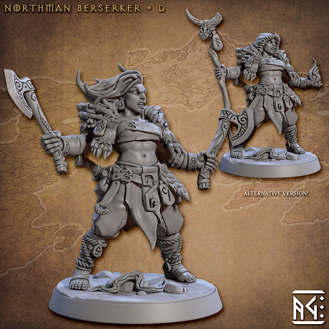 Berserker - Tabletop  miniature - Fantasy - 32mm - D&D  Resin Miniature - Artisan Guild