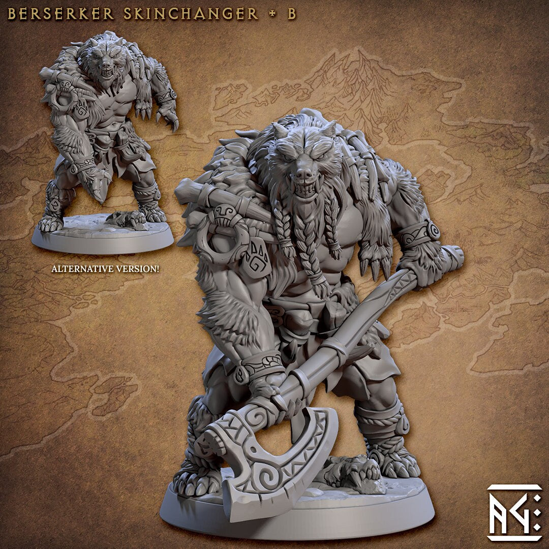 Skinchanger - Tabletop  miniature - Fantasy - 32mm - D&D  Resin Miniature - Artisan Guild