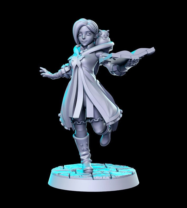 Rinwell - 3D Printed Miniature - Fantasy Miniature - Tabletop Miniature - D&D - RN Estudio