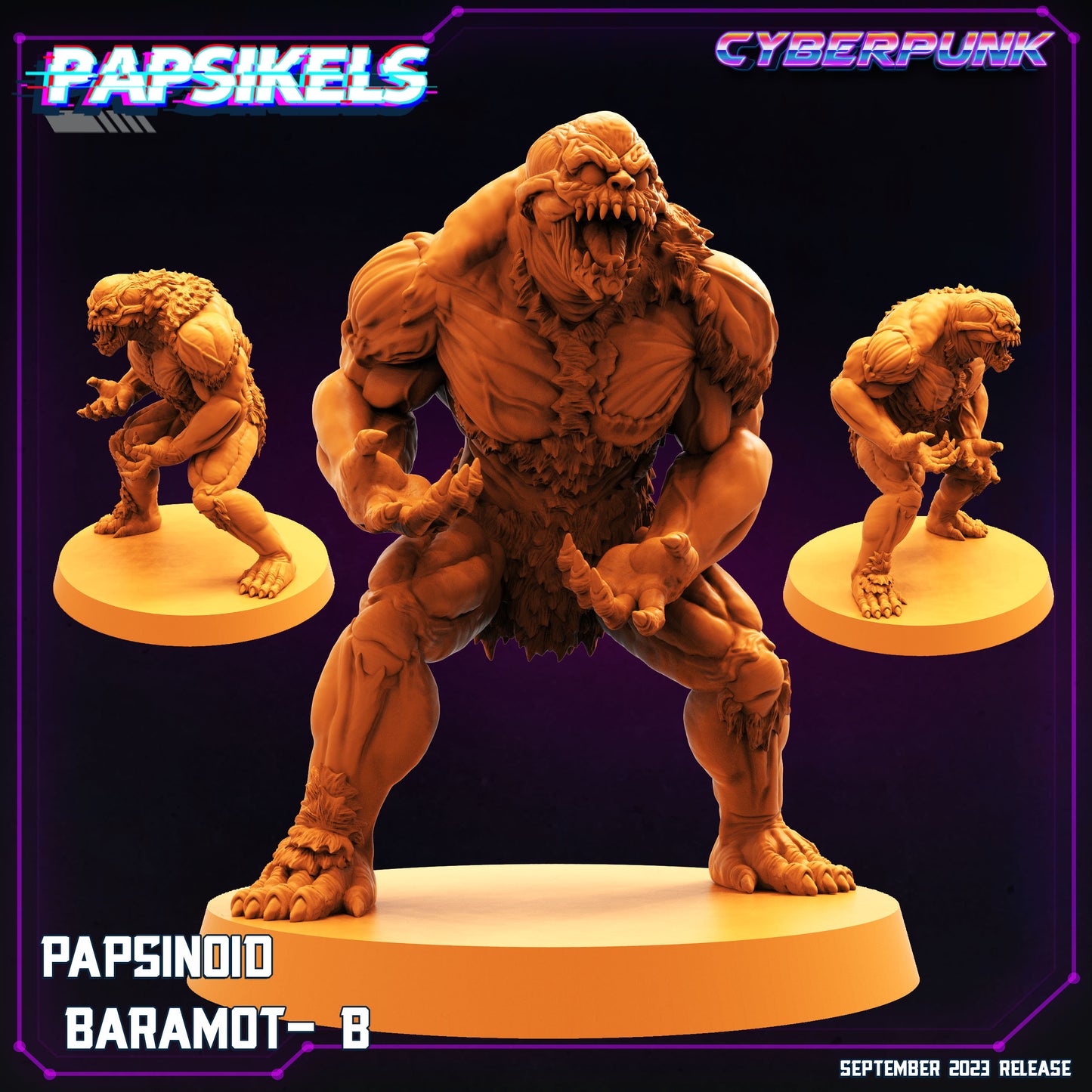 Papsinoid Baramot  -  Resin Miniature - Tabletop  miniature - Fantasy Miniature - 32mm - D&D -  Sci-fi Miniature - Papsikel