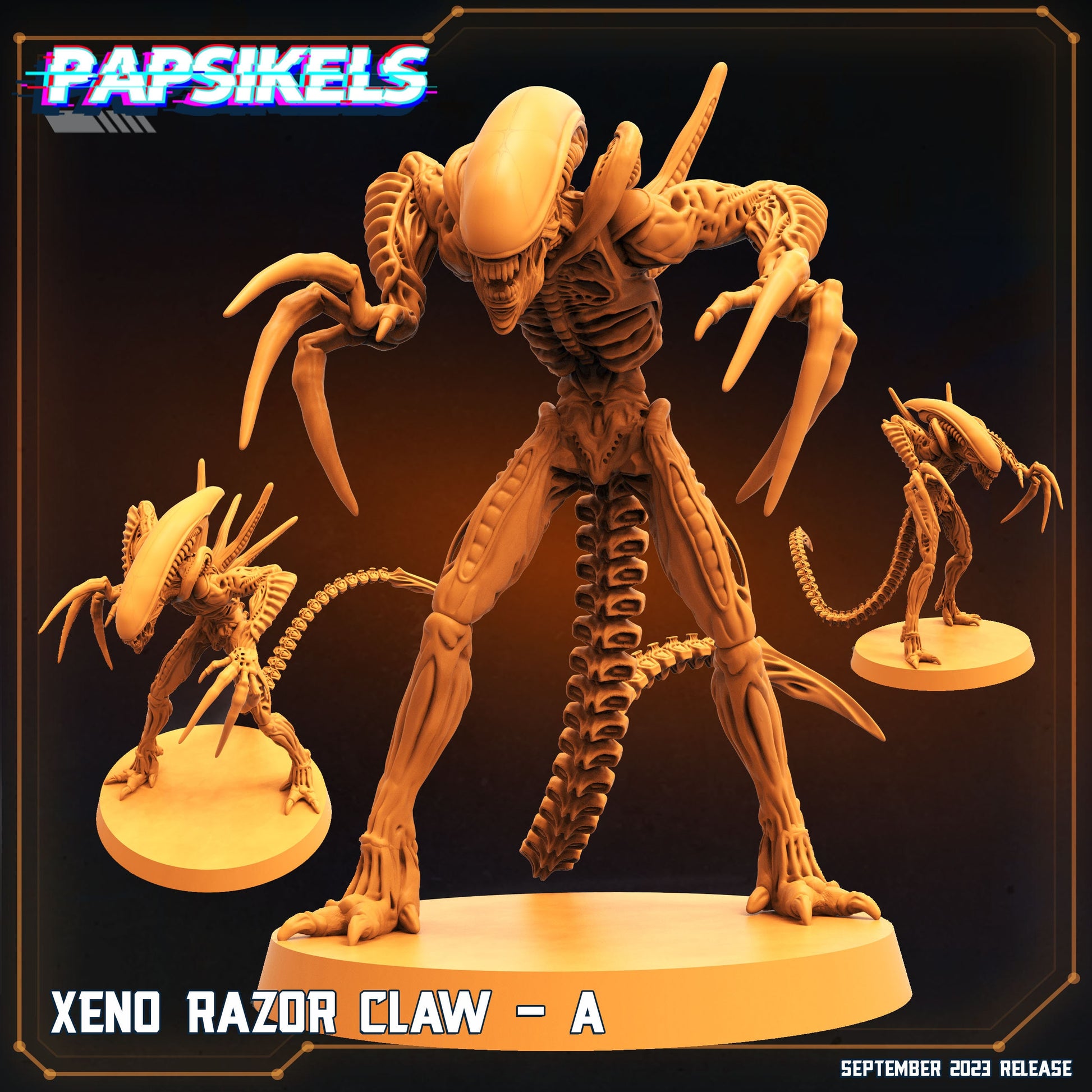 Xeno Razor - Resin Miniature - Tabletop miniature - Fantasy Miniature - 32mm - D&D - Sci-fi Miniature - Papsikel