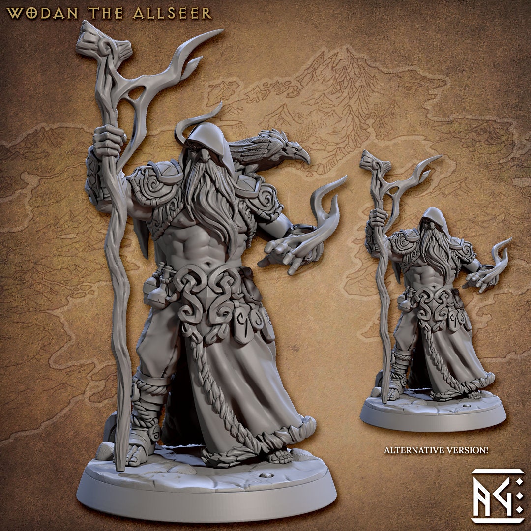 Wodan - Tabletop  miniature - Fantasy - 32mm - D&D  Resin Miniature - Artisan Guild